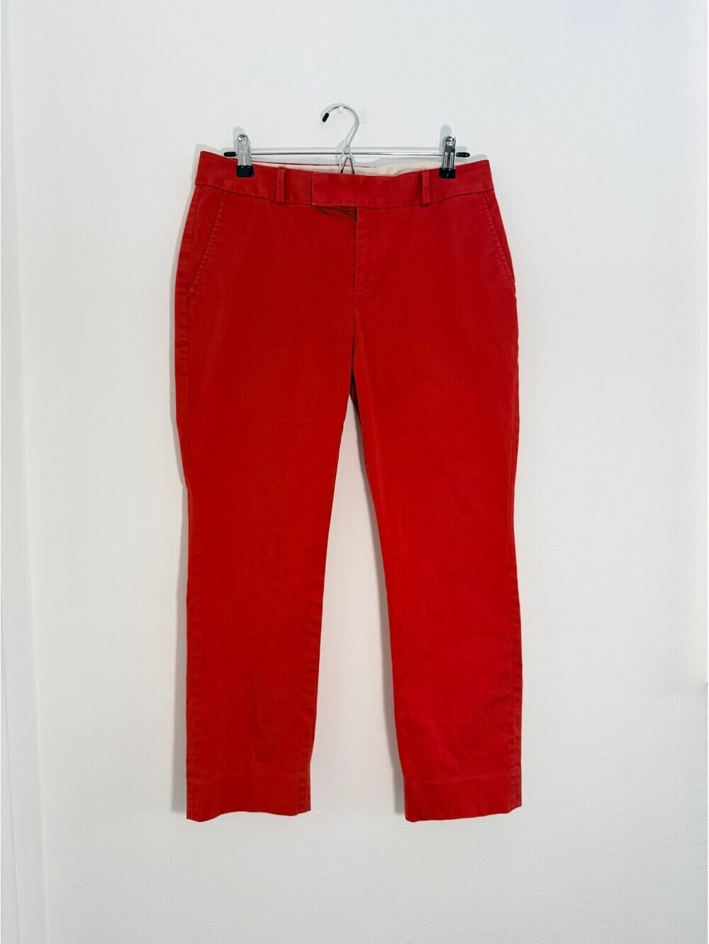 Banana Republic Red Slim Straight Chino Pants Women's Size 6 Cotton Stretch